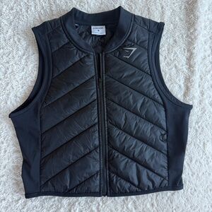 Gymshark Black Speed Running Quilted Vest